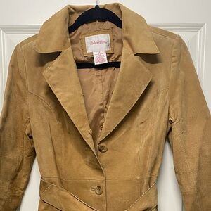 Xhilaration Camel Suede Trench Coat